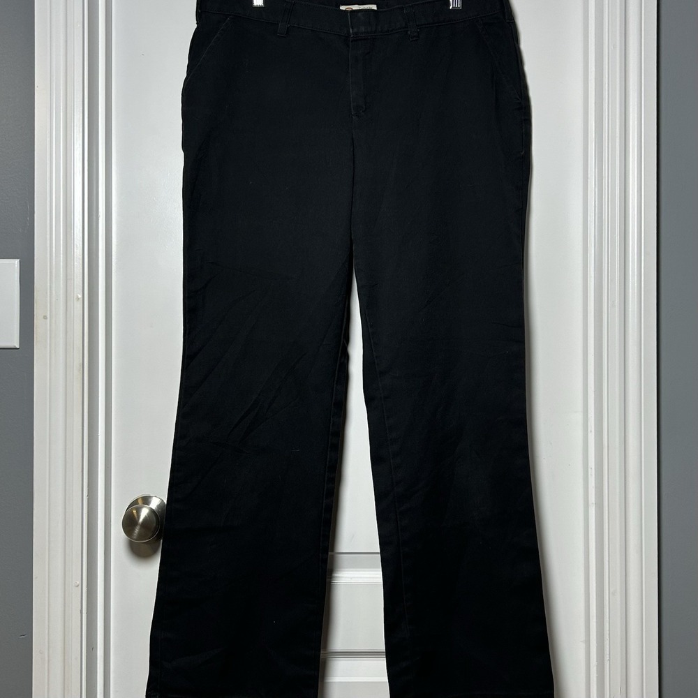 Dickies Crafted for Women Black Mid Rise Bootcut‎ Work Pants Workwear Style